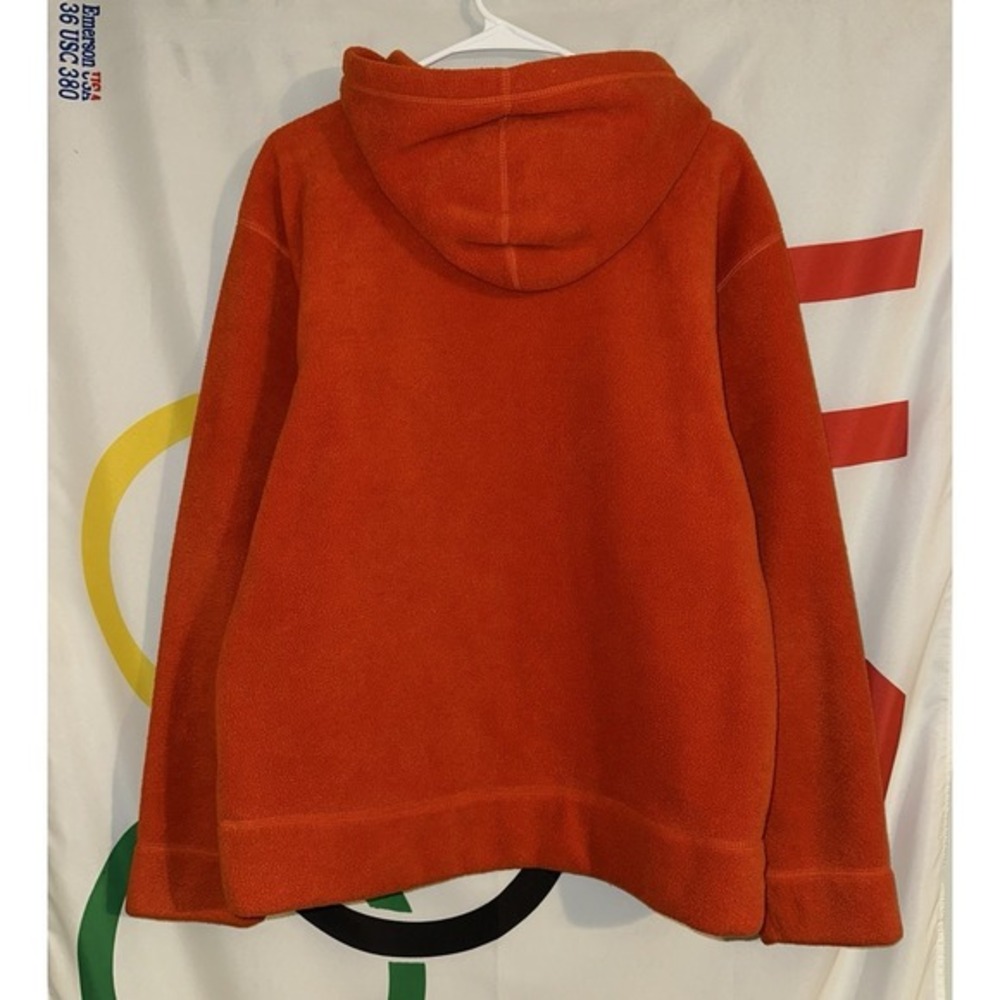 Old Navy Fleece Hoodie Mens Medium Orange Vintage Y2K - Picture 4 of 4